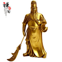 Zen Yue Pavilion Pure Copper Guan Gongwu God Bronze Statue Decoration Home Guan Erye Guan Yu Opening Gifts Crafts