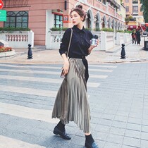 Style Design Sensation 100 Pleats Dress Dress Woman 2022 Spring Dress New Temperament Do Nt Make Foreign Air Superior Shirt Skirt