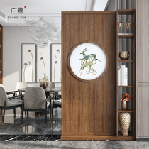 New Chinese-style Screen Partition Cabinet Living-room Bedroom Shelter for Home Jane About solid wood Allegory Screen Xuanguan Cabinet