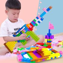 Childrens Big Rocket Rocket Warhead toy Toy Assembled Puzzle Male Girl Baby Plastic Building Blocks Develop Intellect