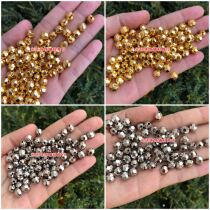 8mm high gloss gold silver 32 faceted pineapple beads Handmade material woven bag corner beads DIY loose beads