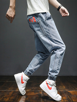 Hong Kong Chao brand offset mens pants Yu Wenle loose Joker casual tooling Harlan jeans pair pants