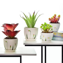 Simulation Green Plant Living Room Swing Piece Creative Multimeat Potted ball decorations Green Planted Fake Flower Desktop Furnishing