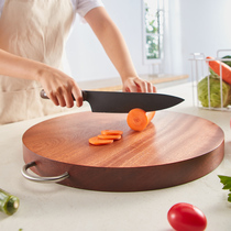 Mu Yaxuan cutting board Imported ebony thickened round cutting board Durable whole wood chopping board Cutting board Solid wood household