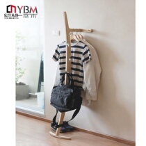 Nordic wall-mounted curved clotheshorse cap ground solid wood creativity leans against wall radians curves overall clothes hangers extremely minimalist