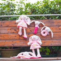 The treasure of the town shop is too cute to accompany the rabbit pink rabbit high-end pet toy dog toy