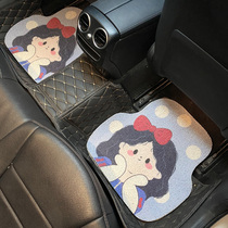 Car Silk Ring Universal Footbed Cartoon Cute easy to clean Dirty Girl Main Driving Car Mat Single car Pedal Cushion