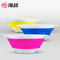 Naval battle thickened folding bait basin mixing basin portable and bait floppy disk open bait basin fishing gear accessories