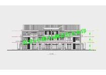 Three-story townhouse sloping roof villa architectural construction drawings CAD design drawings