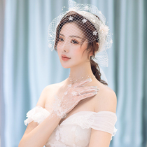Han Style Super Fairy web yarn Romantic Wedding Bride Head Ornament Meritocratic retro style Elegant Head Veil Veil of Flowers Hair