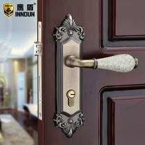 Eagle Shield interior bedroom door lock wooden door door lock handle European retro double tongue ceramic panel handle lock