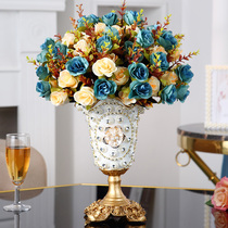 European-style vase decoration Living room flower arrangement Home TV cabinet Dry flower vase Entrance wine cabinet decoration Wedding gift