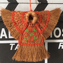 Brown demoiselle handicrafts Car decorations Mini folk traditional woven pendant Wedding new home safety pendant