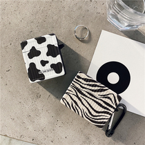 Korean wind ins Zebra cow pattern for airpods protective cover airpodsPro headphone cover Apple wireless Bluetooth Silicone drop soft shell 1 2 generations universal 3 generations Simple and creative