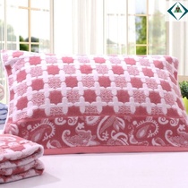 Pillow towel Pure cotton adult plus fabric does not fade soft high-grade cotton couple a pair of single pillow towel