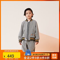 lagetom Legom Children's Wear New Boy and Boy Houndstooth Baseball Jacket Jacket 312035031