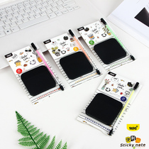 Korea Creative Jane about Little Qing New Black Paper Convenience Stickup With Fluorescent Pen Suit To Sign Student Gift Small Gift