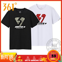 361-degree mens clothing 2020 Summer new round collar printed sports short sleeves T-shirt 361 breathable casual male short T