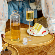 Cold Extract Tea Bottle Set Portable Glass Creative Tea Cup Smesh red cold bubble tea cup