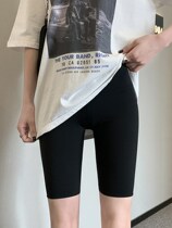 Korean five-point shark skin shorts women leggings outside wear summer thin cycling yoga pants tight high waist pants