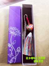 Hot selling Zhuangxiang Du girl handmade creative national characteristics Chinese style hydrangea bookmark gift box