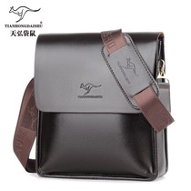 Tianhong kangaroo men's shoulder bag men's leather messenger bag business briefcase casual backpack men's small bag soft leather bag