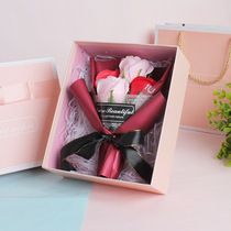 4 ROSE SOAP SMALL BOUQUET GIFT BOX EVENT GIVER A CHRISTMAS VALENTINES DAY GIFT EMULATION FLOWERS PRACTICAL CREATIVE BIRTHDAY