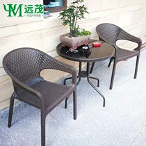 yuan mao red balcony xiao zhuo yi yi zhuo liang yi outdoor tables and chairs waterproof sunscreen plastic tables and chairs cha zhuo yi combination