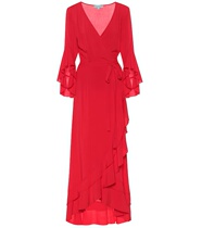 2021 MELISSA ODABASH ruffle wrap long dress dress