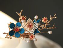 Bamboo Film Forest Dawns Jade Hair Crown Female Ancient Wind Rice Pearl Series Hair Hairpin Hairpan Hair 100 hitchhiking Handmaids headwear