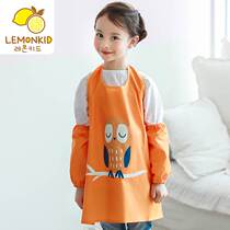 Lemon baby children waterproof painting clothes painting coat baby sleeveless eating apron anti-dressing LE0706