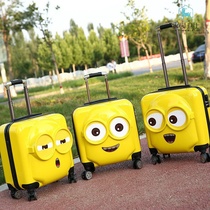 Childrens suitcase small yellow man durable portable large-capacity Travel strong new password lock waterproof