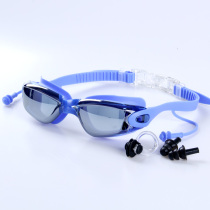 European shark goggles HD waterproof female male large frame swimming electroplated glasses swimming equipment