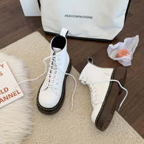 Martin Boots Woman Summer Thin style Inn Wind 2022 New thick bottom Chains Cool white spring autumn single short boots