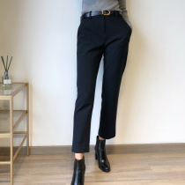 Theorists strongly recommend OL can wear three-season wool knitted dark striped tapered trousers smoking pants 1212B1