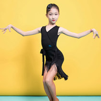 Childrens Latin dance practice clothes summer tassel dress fashion new childrens girls thin dance class training performance