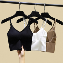 Sun-series beauty back net red explosive with small harnesses vest female inner hitch undershirt external wearing blouse with chest cushion underwear