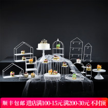 European white dessert table ornaments wedding cake tray display rack afternoon tea dessert shelf cold dinner table