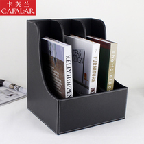 Office desktop storage box rack table supplies triple file holder creative data storage rack book stand