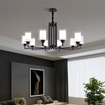 Modern living room chandelier atmospheric simple new Chinese style bedroom dining room high-end led light sand black new 2020