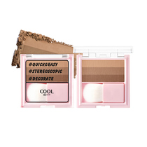 Three-color high-gloss trimming all-in-one plate lazy side yin thin nose shadow powder face female hairline filling pen stick double-headed dual-use