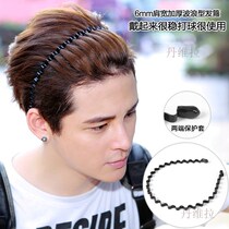 Mens mens wave hair stirrups head hoop male back head men with black wire hairpin hairpin anti-slip