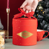 Christmas package hug bucket Christmas portable biscuit bucket snowflake crisp gift box premium gift box empty box
