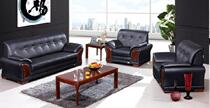 Office sofa simple guest business reception sofa three-person leather sofa negotiation shop front desk sofa