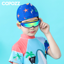 COPOZZ children swimming goggles Waterproof anti-fog HD swimming goggles Boys and girls big frame diving equipment swimming glasses