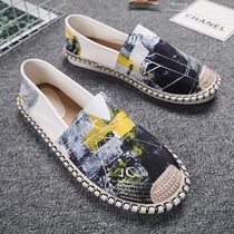 Spring Canvas Mens Shoes Sloth a foot pedal 2022 new light wear and wear casual Old Beijing Bushoe Fisherman Tide Shoes