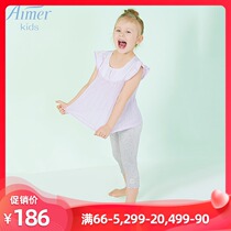 Counter love children sweet enjoy girl modal home wear Capri pants AK182R51