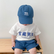 Baby Summer Dress 2022 New Treasure Boy Girl Girl White Loose Foreign Gas Baby Pure Cotton Boy Short Sleeve