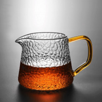 Hammer Grain Fair Cup Heat Resistant Glass Cup Sub tea Tea Cup Thickened handmade Gongfu Tea Tea with Tea Trail Zero-fit