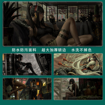 Waterproof Dark Dirt Resistant Japanese Personalized Dual Dimension Animation Illustration Mouse Pad Extra Large Thick Laptop Student